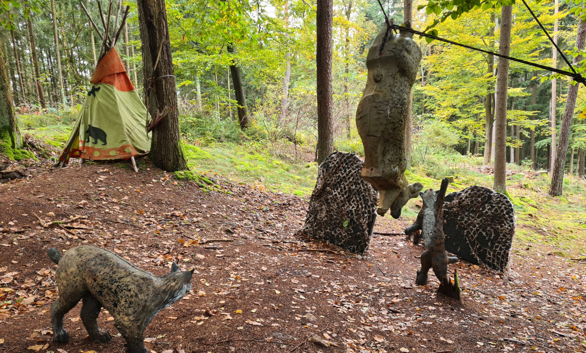 Colemen Traditionell intuitiv Bogenschießen, 3D Bogenparcours Schloß Guteneck